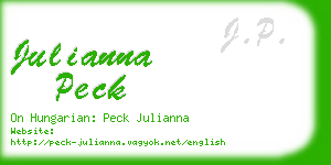 julianna peck business card